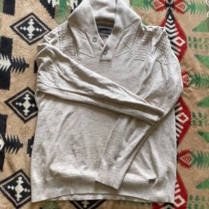 BKE Buckle Black Button Sweater